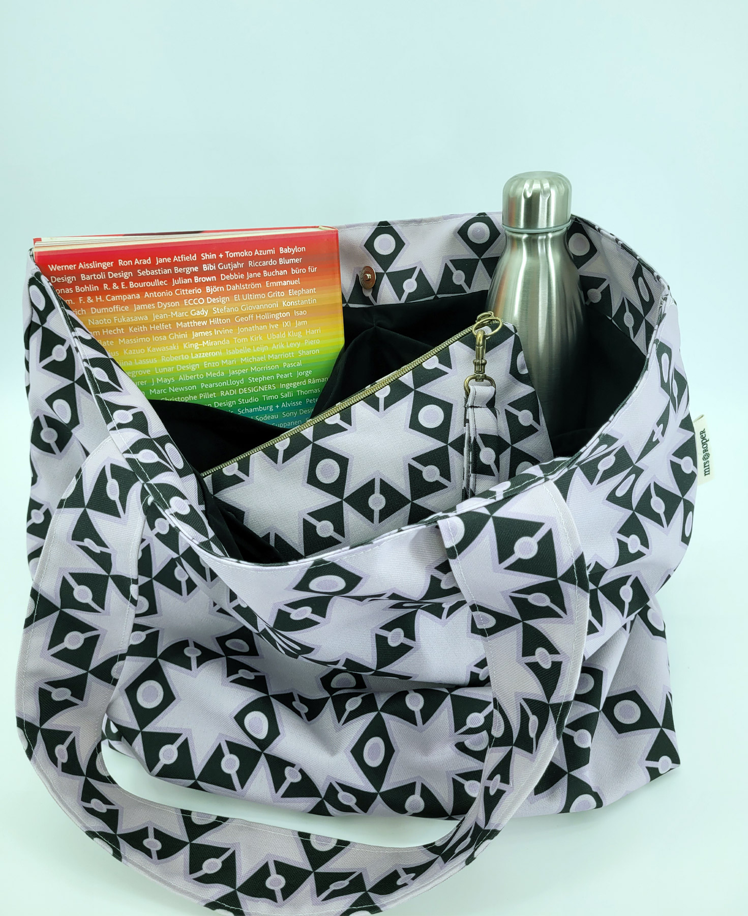 Bolso shopper Altea XL "Rajoles" black - Imagen 2